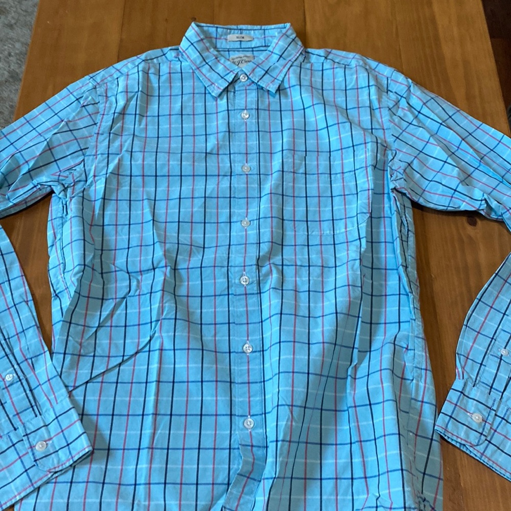 Men’s JCrew Slim Medium Button-Down Collar Long-Sleeve Shirt